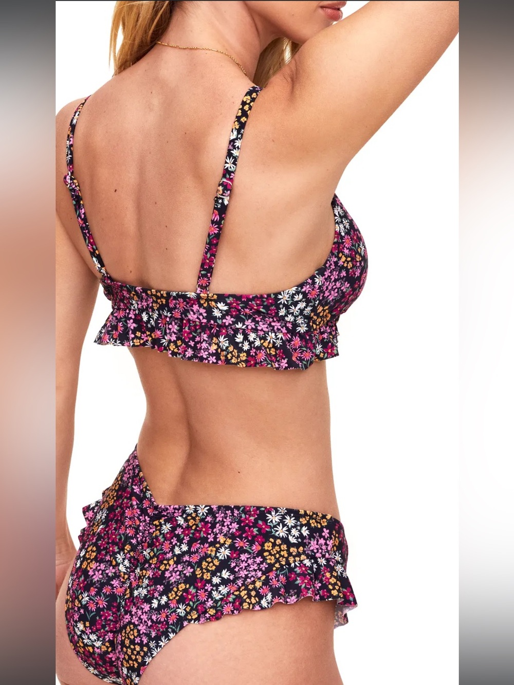 Adore Me Tiffany Floral Ruffle Tie-Front Bikini - Picture 2 of 9